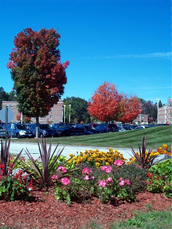 It's officially fall in New Hampshire. We caught this image on the campus of the NH Hospital in Concord on 9-24-09.